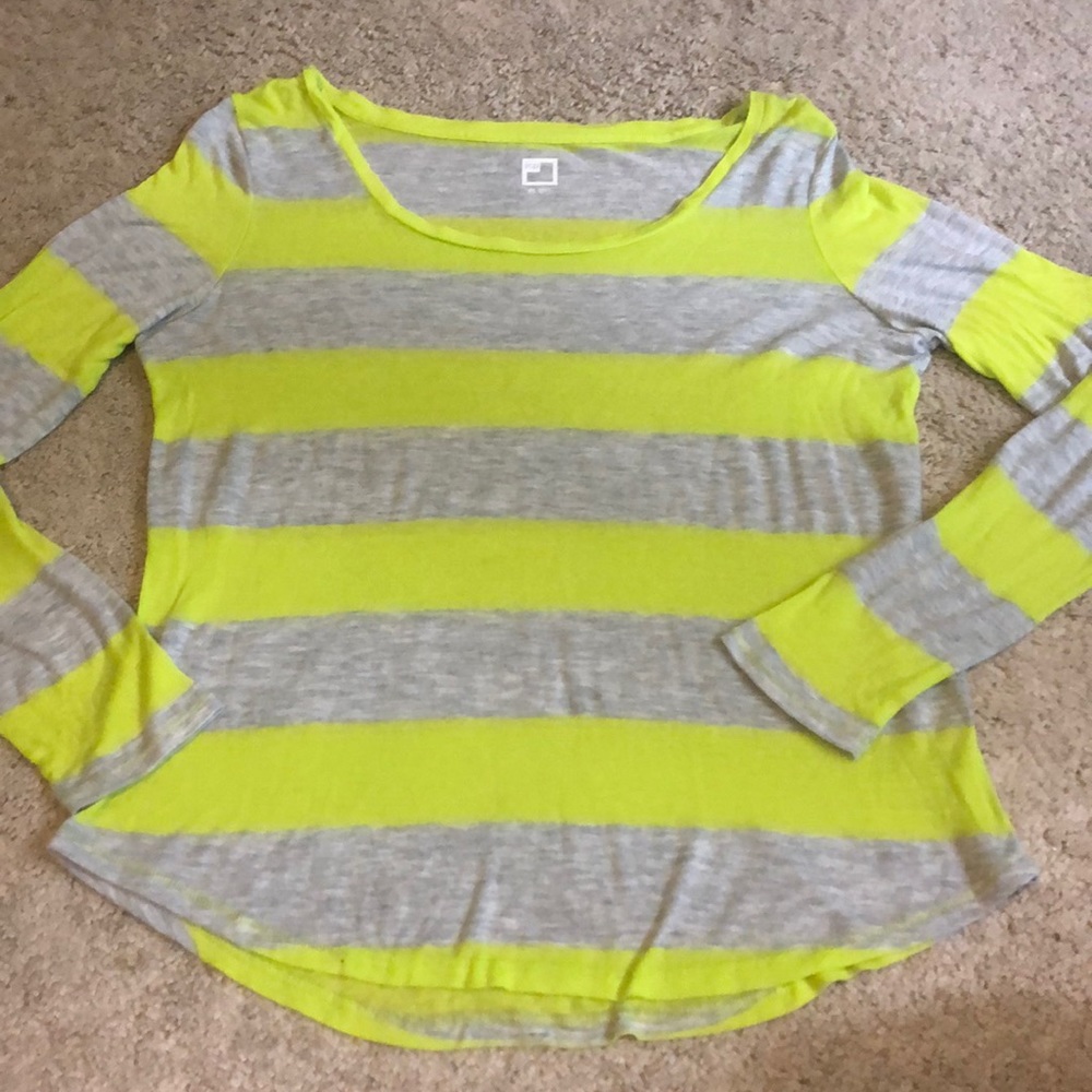 JC Penney Green Striped Shirt Size Medium